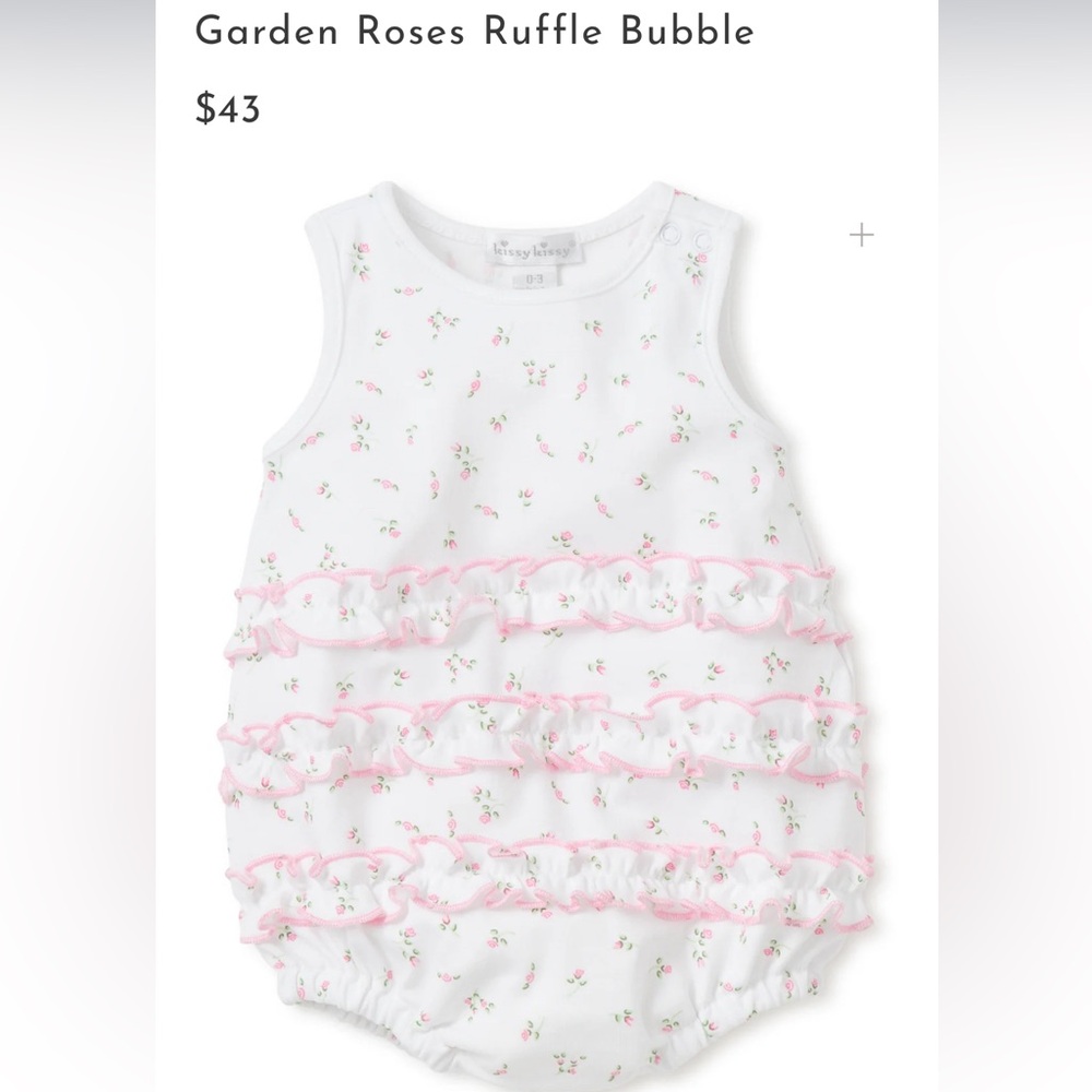 Kissy Kissy Garden Roses Ruffle Bubble